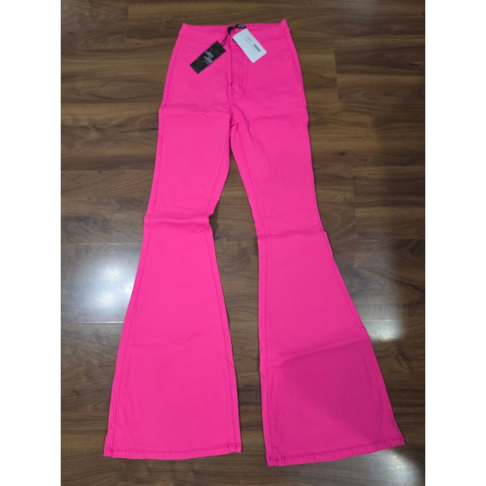 NWT JG Jeans Hyperstretch Disco Flares Size Medium Pink Bell Bottom Pants
